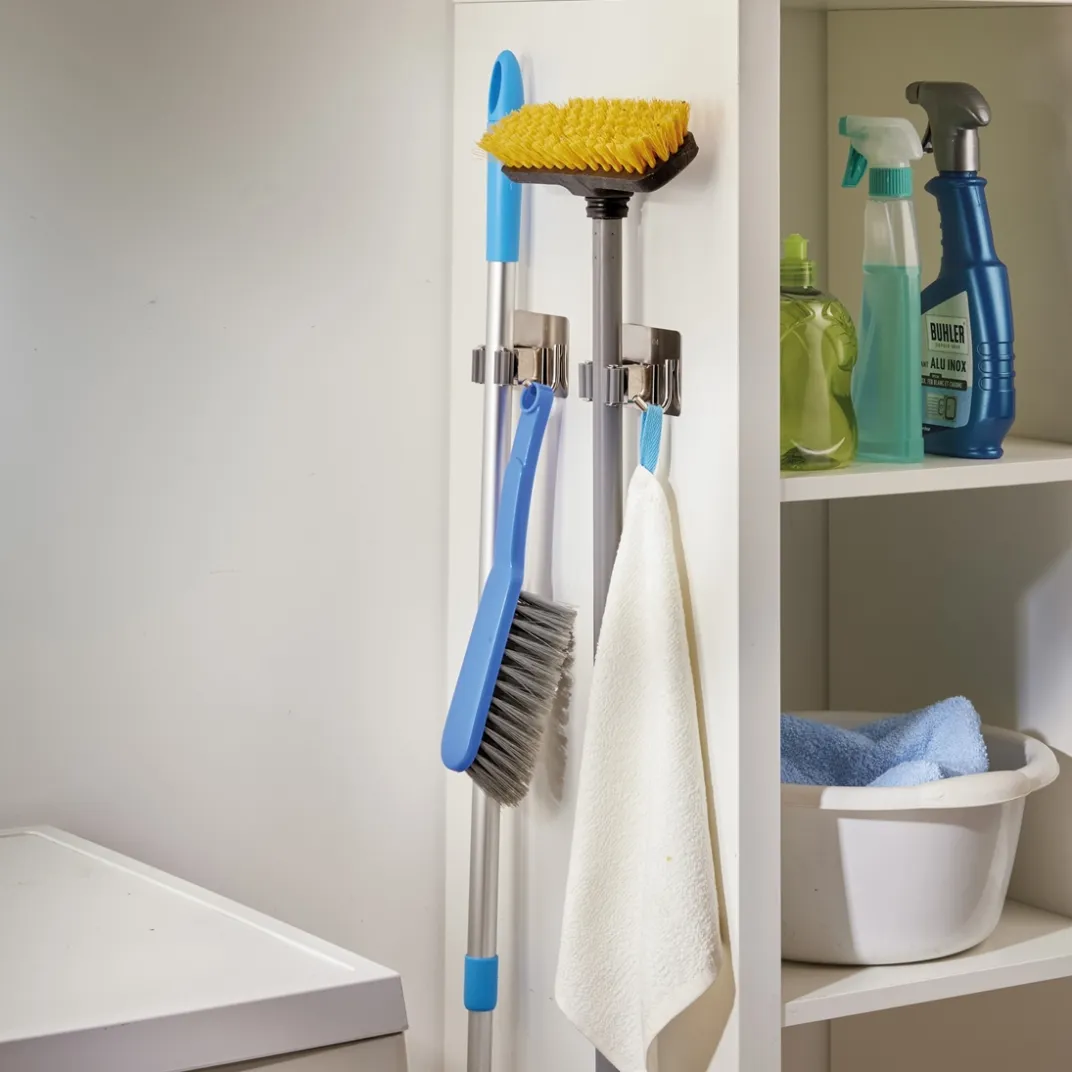 Organisation Et Entretien|Tempsl Lot de 4 supports balai et accessoires