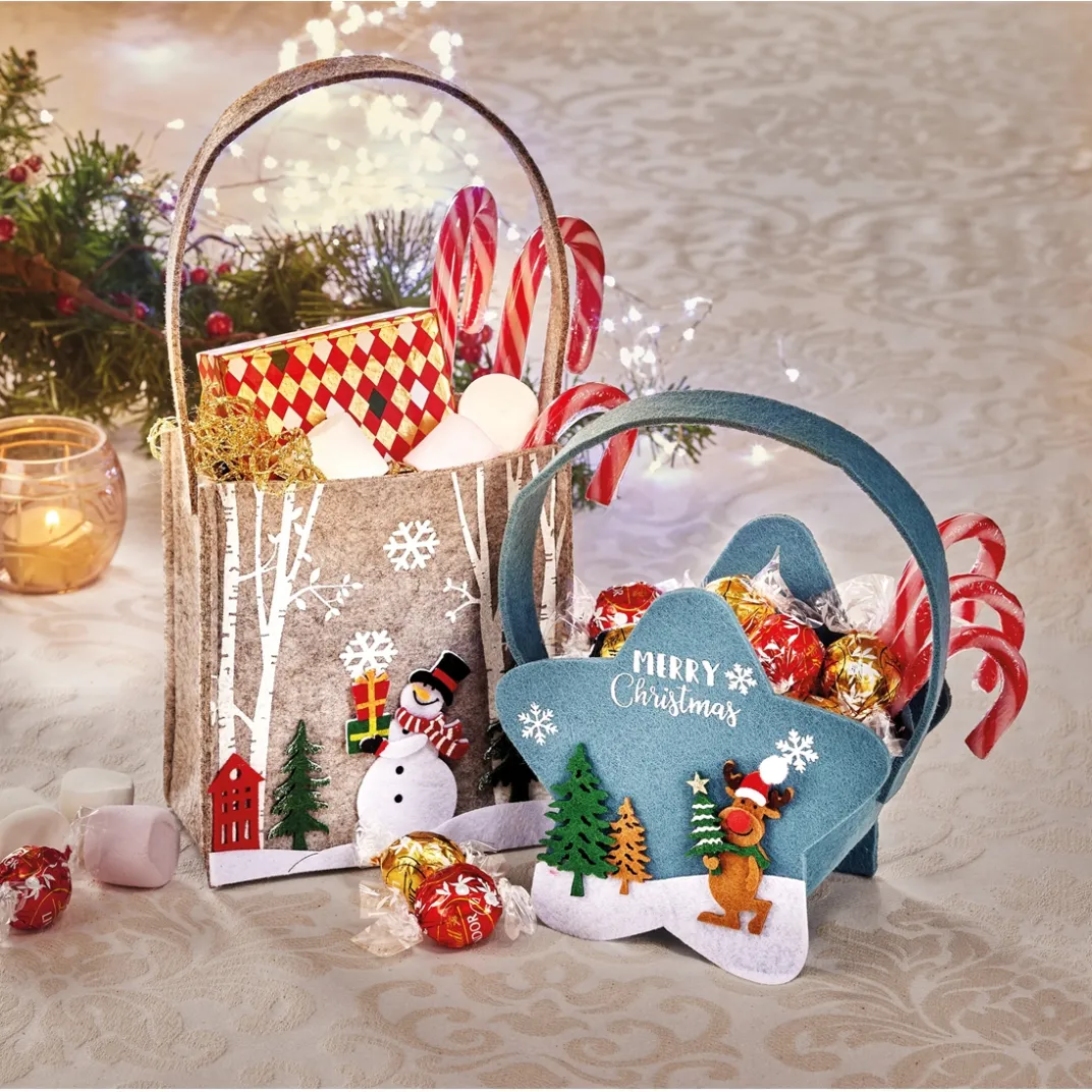 Décorations Intérieures Noël|Décorations|Tempsl Lot de 2 suspensions feutrine