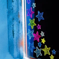 Décorations Intérieures Noël|Décorations Extérieures Noël|Tempsl Lot de 16 étoiles gel paillettes
