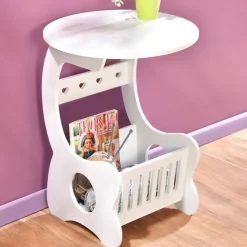 Décorations|Petits Meubles|Tempsl Meuble blanc rond