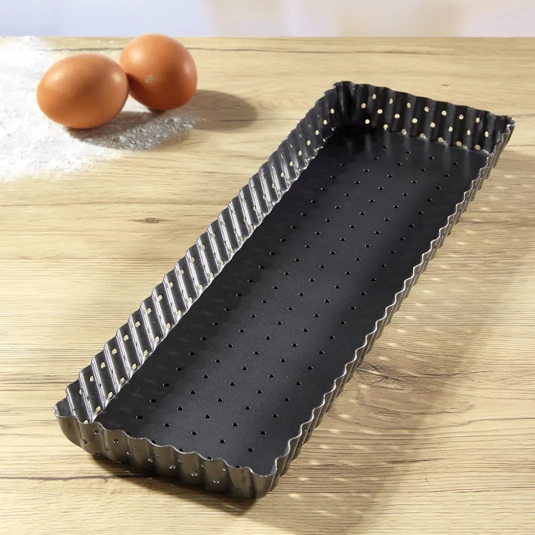 Accessoires Pâtisserie Et Confiture|Tempsl Moule tarte perforé rectangle Rectangle