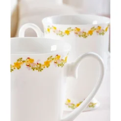 Accessoires Petit-Déjeuner|Tempsl 2 mugs fleuris