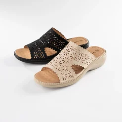 Chaussures, Chaussons Et Accessoires|Tempsl Mules détails ajourés/strass noir