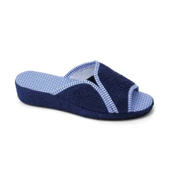 Chaussures, Chaussons Et Accessoires|Tempsl Mules éponge vichy Bleu - taille 36