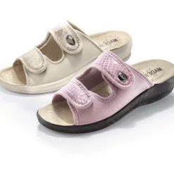 Chaussures, Chaussons Et Accessoires|Tempsl Mules tissu beige ou rose