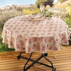 Art De La Table|Tempsl Nappe cirée fleurie Ronde diamètre 140 cm