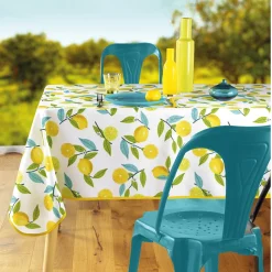 Art De La Table|Tempsl Nappe imprimée citron de Menton Rectangulaire
