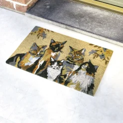 Décorations|Décorations Jardin Et Extérieur|Tempsl Paillasson 5 chats