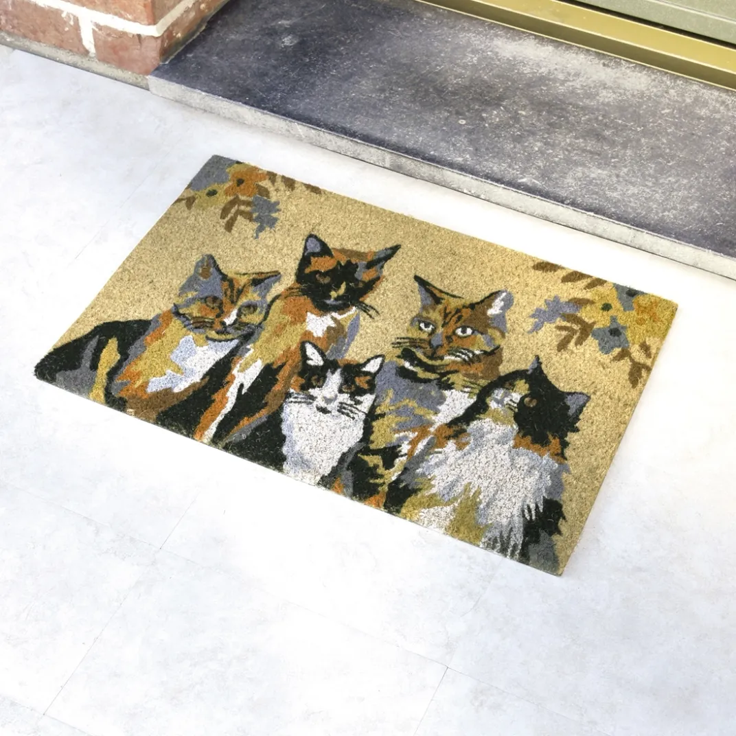Décorations|Décorations Jardin Et Extérieur|Tempsl Paillasson 5 chats