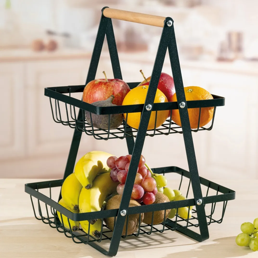 Décorations Cuisine|Art De La Table|Tempsl Panier fruits double