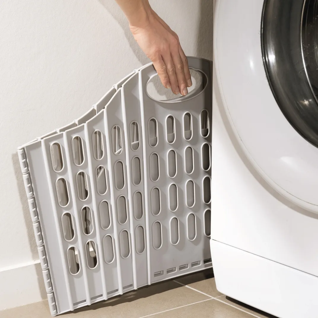 Housses Et Accessoires De Rangement|Tempsl Panier à linge pliable gris