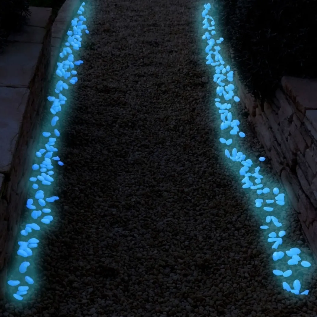 Décorations Jardin Et Extérieur|Tempsl 100 pierres phosphorescentes : «vertes» ou «bleues»