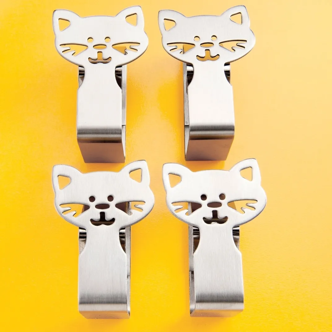 Art De La Table|Tempsl 4 pinces nappe têtes de chats
