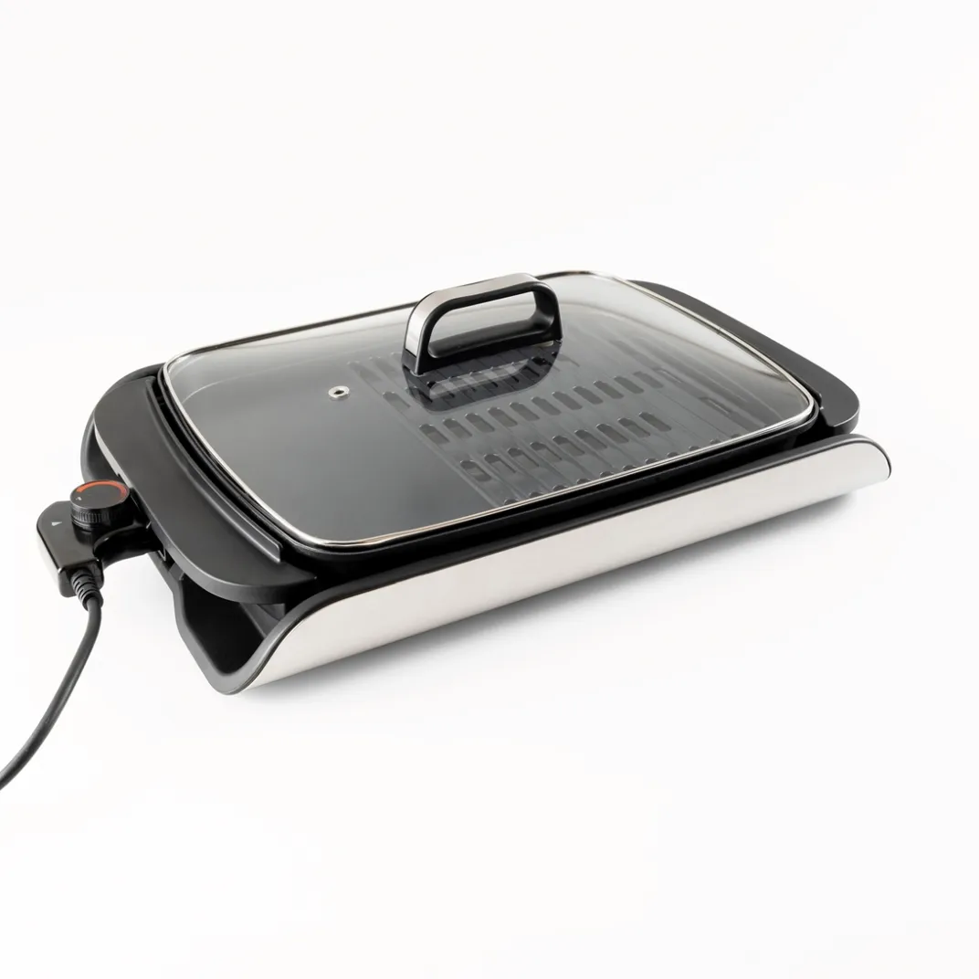 Cuisson Et Accessoires|Tempsl Plancha grill avec couvercle