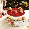 Table De Noël|Art De La Table|Tempsl Plateau de présentation double