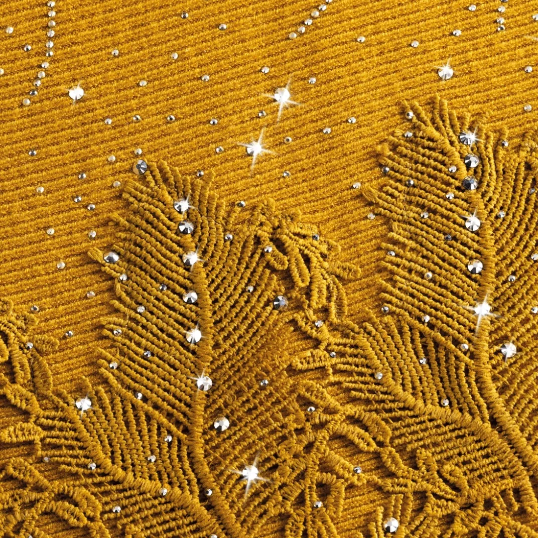 Vêtements|Tempsl Pull dentelle & strass jaune