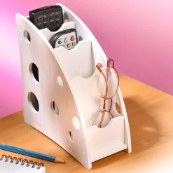Accessoires Bureau|Tempsl Range-télécommandes bois blanc