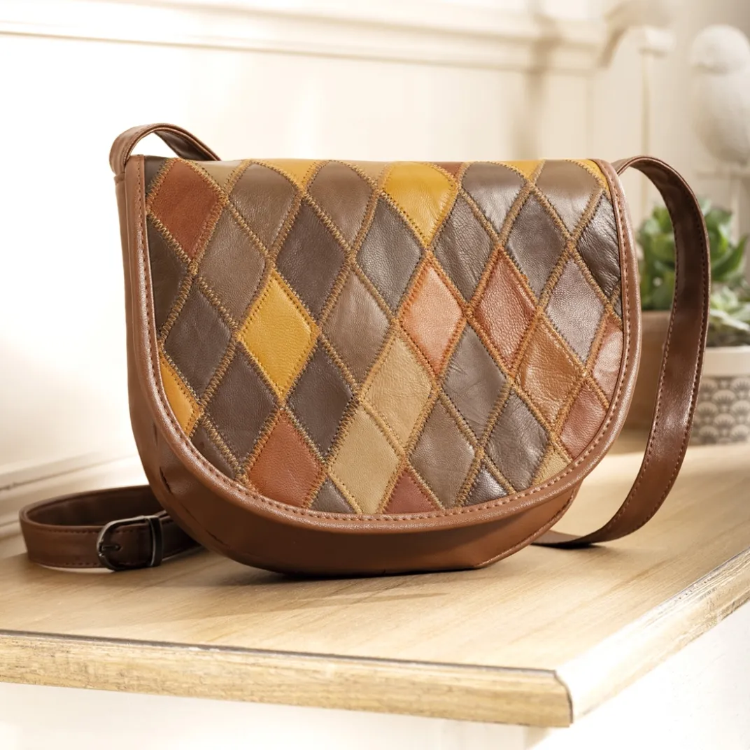 Sacs, Bijoux Et Accessoires|Tempsl Sac Arlequin marron