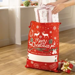 Emballages Cadeaux|Tempsl Sac à cadeaux rouge