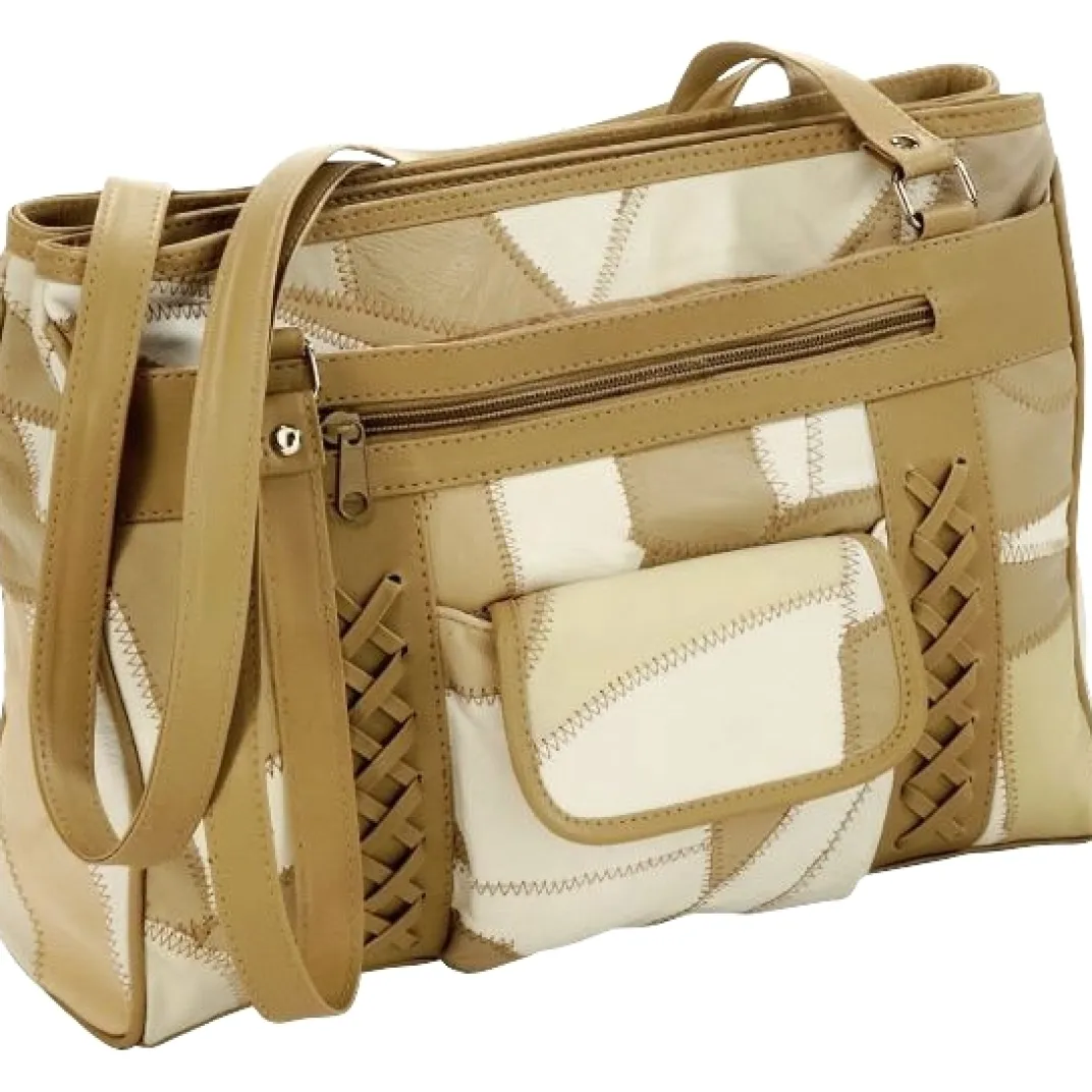 Sacs, Bijoux Et Accessoires|Tempsl Sac patchwork tressé Beige