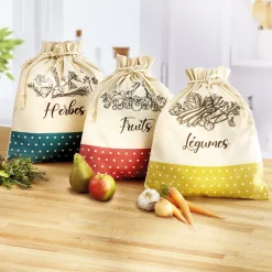 Fraîcheur / Conservation|Tempsl 3 sacs aromates/fruits/légumes