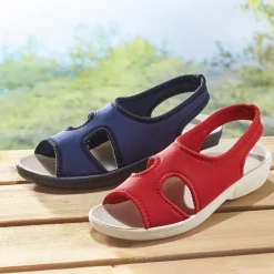 Chaussures, Chaussons Et Accessoires|Tempsl Sandales extensibles fleuri, rouge ou marine