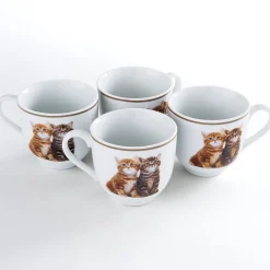 Idées Cadeaux Noël|Accessoires Petit-Déjeuner|Tempsl Service à café chatons