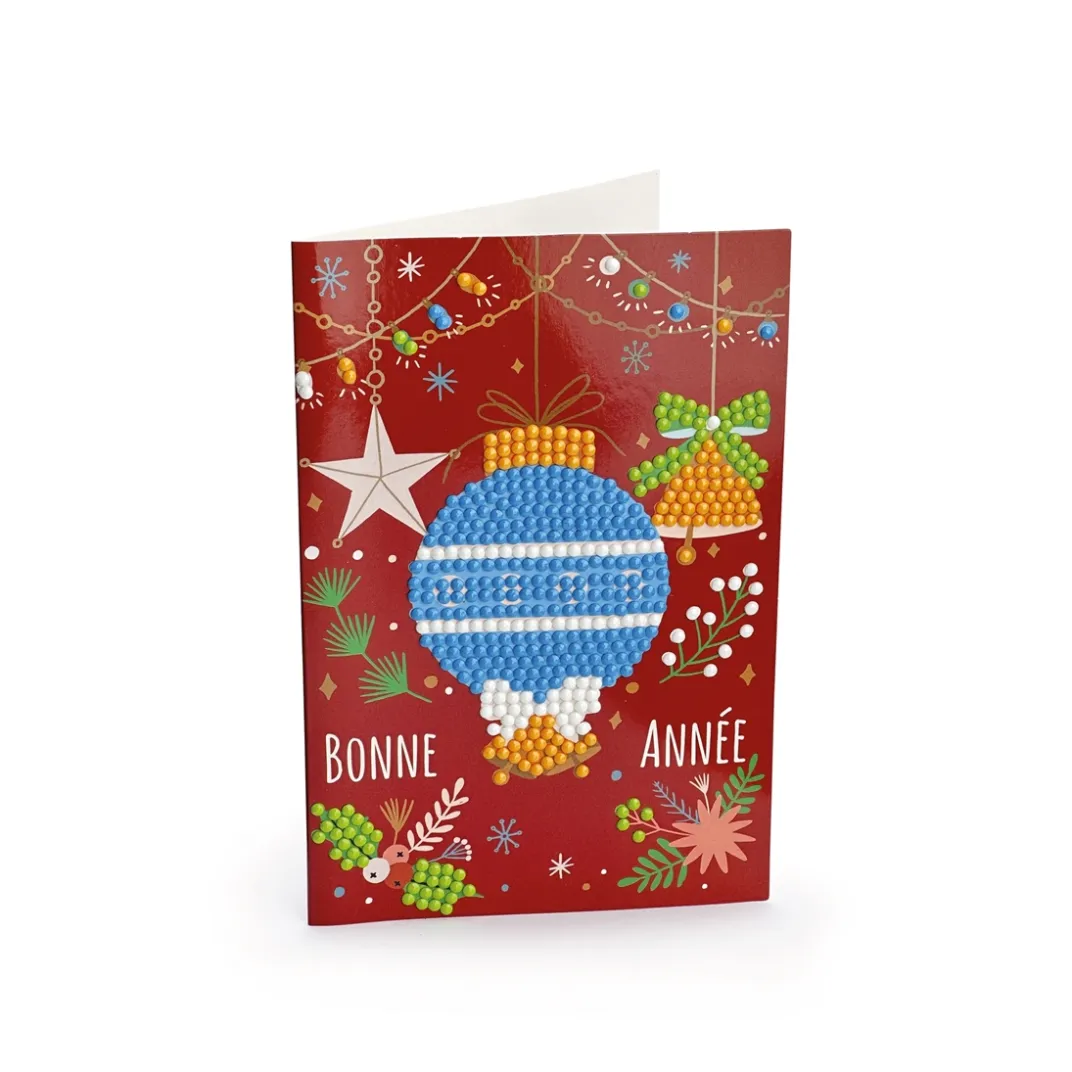Loisirs Créatifs|Tempsl Set de 4 cartes postales à diamanter Nouvel an