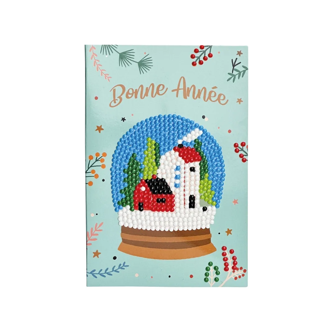 Loisirs Créatifs|Tempsl Set de 4 cartes postales à diamanter Nouvel an