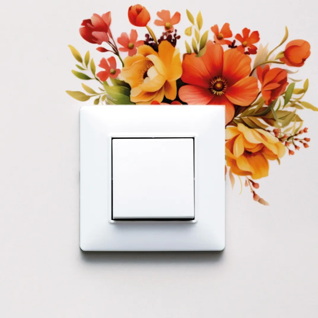 Décorations|Tempsl Sticker fleurs interrupteur
