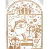 Décorations Intérieures Noël|Décorations Extérieures Noël|Tempsl 4 stickers dorés