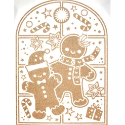 Décorations Intérieures Noël|Décorations Extérieures Noël|Tempsl 4 stickers dorés