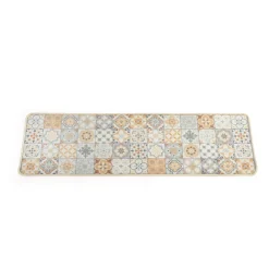 Décorations Cuisine|Décorations|Tempsl Tapis carreaux ciment bleu ou beige