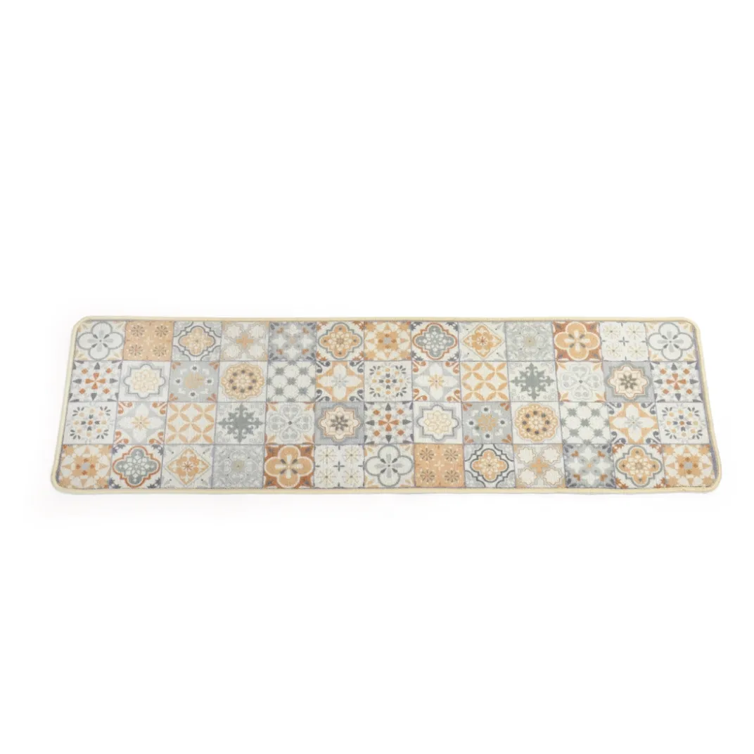 Décorations Cuisine|Décorations|Tempsl Tapis carreaux ciment bleu ou beige