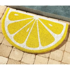 Décorations|Décorations Jardin Et Extérieur|Tempsl Tapis citron demi-lune