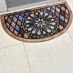Décorations Jardin Et Extérieur|Tempsl Tapis demi-lune mosaïque