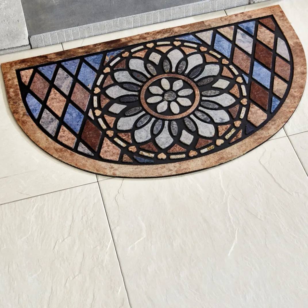 Décorations Jardin Et Extérieur|Tempsl Tapis demi-lune mosaïque