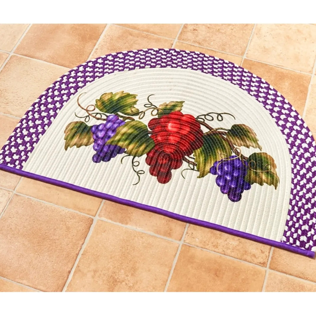 Décorations Cuisine|Décorations|Tempsl Tapis ovale raisins / Tapis demi-lune raisins