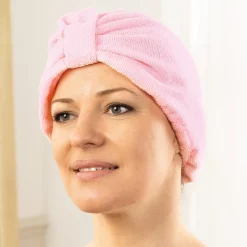 Salle De Bain Et Hygiène|Tempsl Turban sèche-cheveux rose