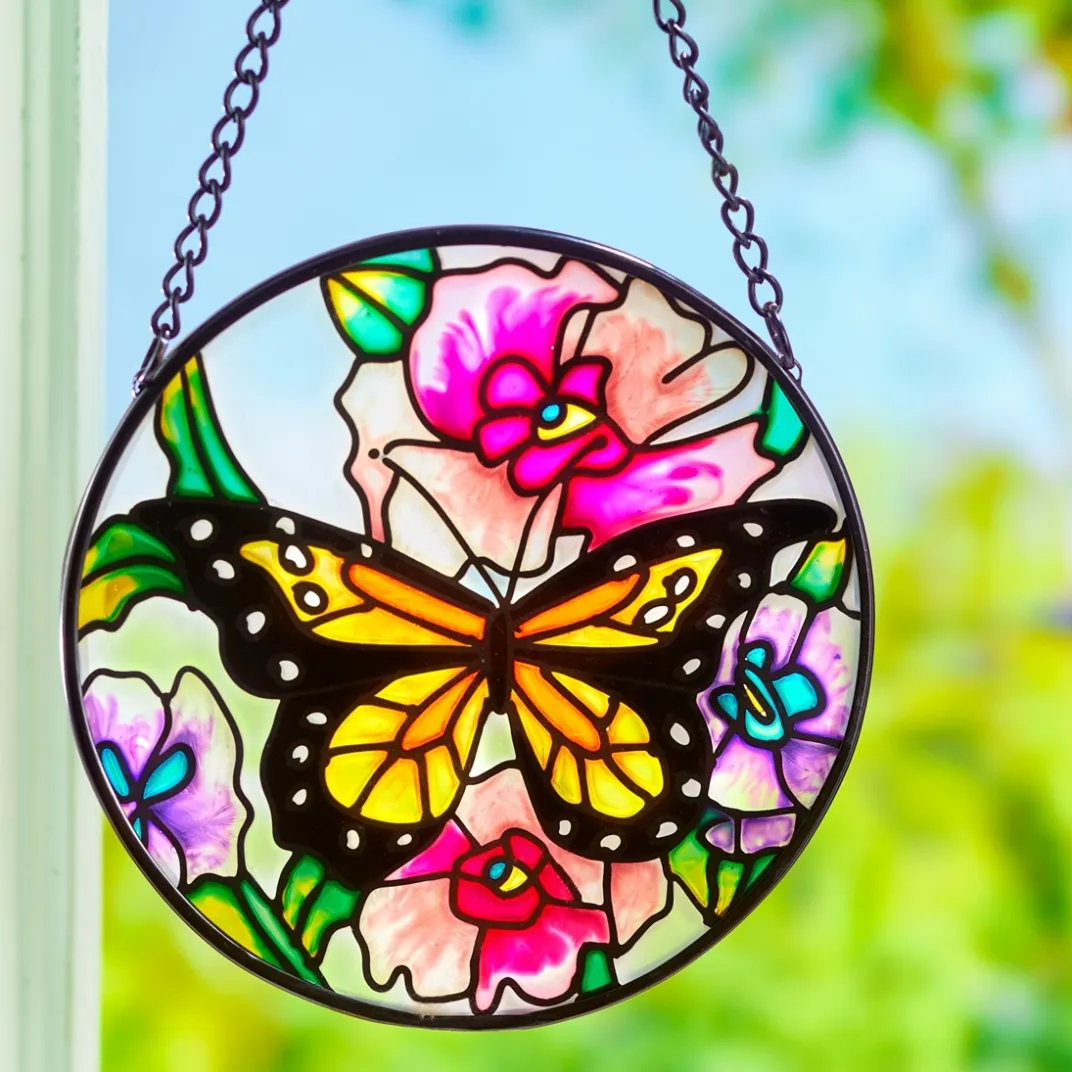 Décorations|Tempsl Vitrail papillon